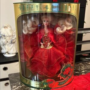 1993 Barbie Holiday Edition in Red and Gold